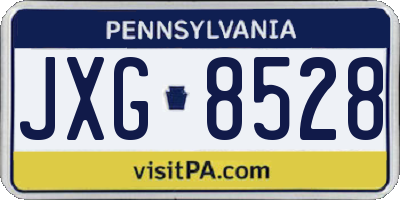 PA license plate JXG8528