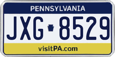 PA license plate JXG8529