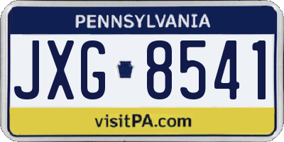 PA license plate JXG8541