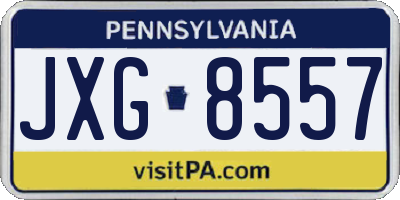 PA license plate JXG8557