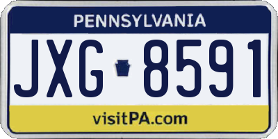 PA license plate JXG8591