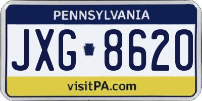 PA license plate JXG8620