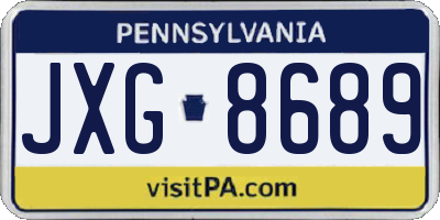 PA license plate JXG8689