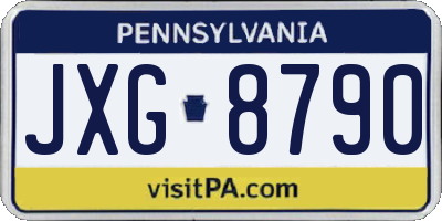 PA license plate JXG8790