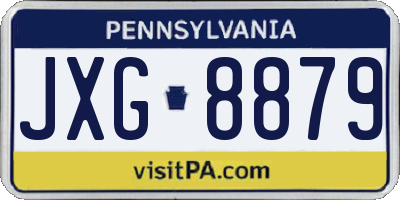 PA license plate JXG8879