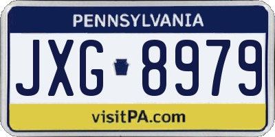 PA license plate JXG8979