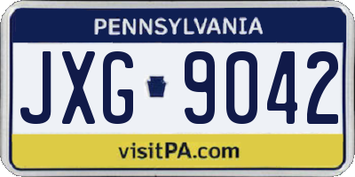 PA license plate JXG9042