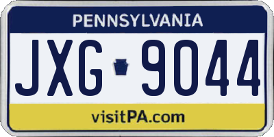 PA license plate JXG9044