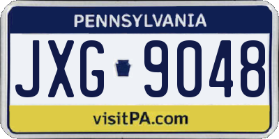 PA license plate JXG9048