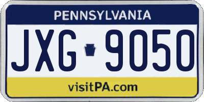 PA license plate JXG9050
