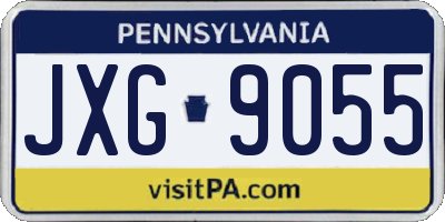 PA license plate JXG9055