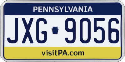 PA license plate JXG9056