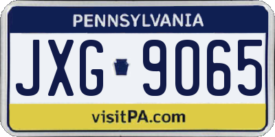 PA license plate JXG9065
