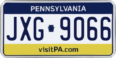 PA license plate JXG9066