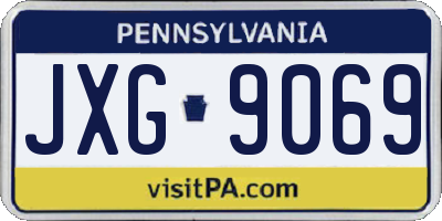 PA license plate JXG9069