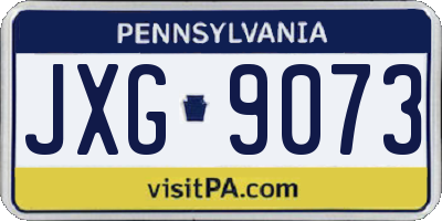 PA license plate JXG9073
