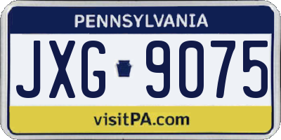 PA license plate JXG9075