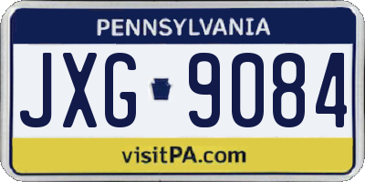 PA license plate JXG9084
