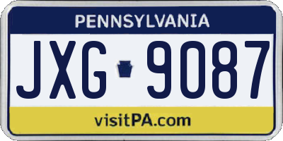 PA license plate JXG9087