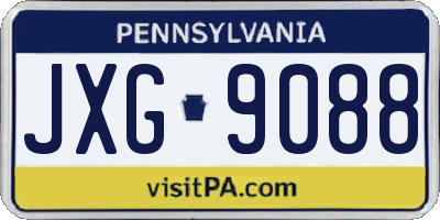 PA license plate JXG9088