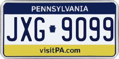PA license plate JXG9099