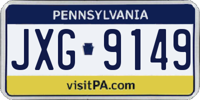 PA license plate JXG9149