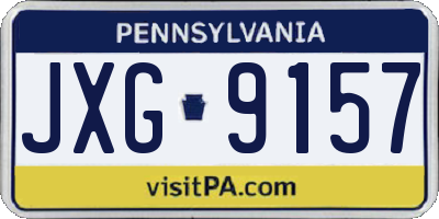PA license plate JXG9157