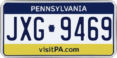 PA license plate JXG9469