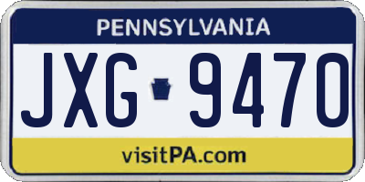 PA license plate JXG9470