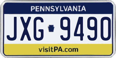 PA license plate JXG9490