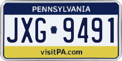 PA license plate JXG9491
