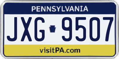 PA license plate JXG9507
