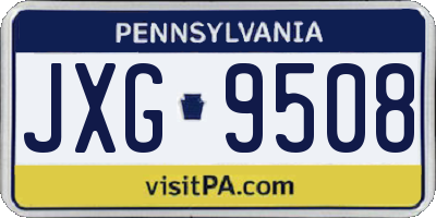 PA license plate JXG9508