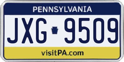 PA license plate JXG9509