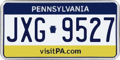 PA license plate JXG9527
