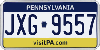 PA license plate JXG9557