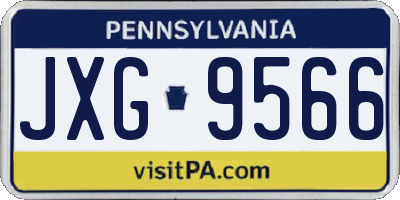PA license plate JXG9566