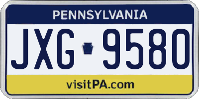 PA license plate JXG9580