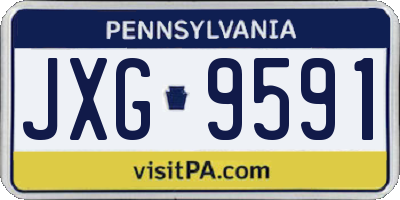 PA license plate JXG9591