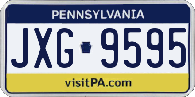 PA license plate JXG9595