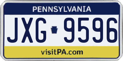 PA license plate JXG9596
