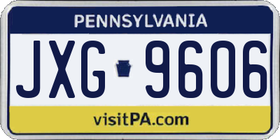PA license plate JXG9606