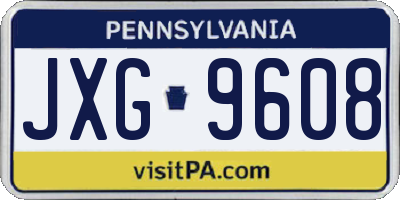 PA license plate JXG9608