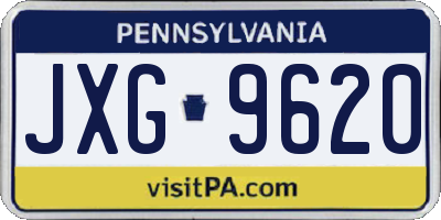 PA license plate JXG9620