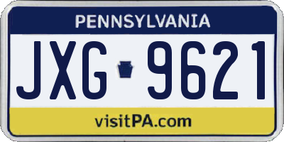 PA license plate JXG9621