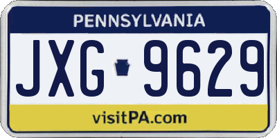 PA license plate JXG9629