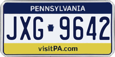 PA license plate JXG9642
