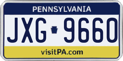 PA license plate JXG9660