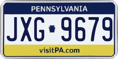 PA license plate JXG9679