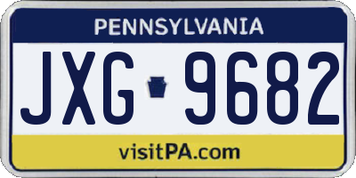 PA license plate JXG9682